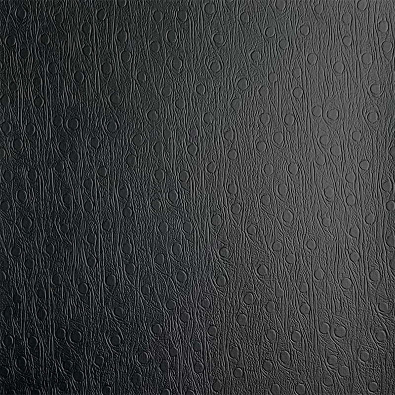 Couro em PVC preto para sapatos