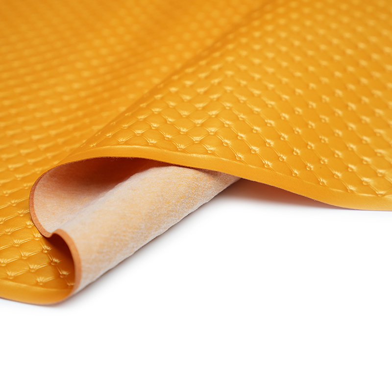 Couro artificial em PVC em relevo para decoração