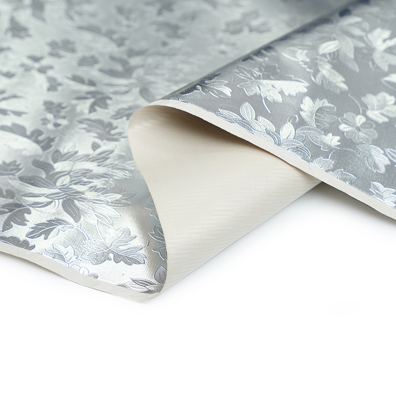 Padrão de seguidor couro prateado para bolsa