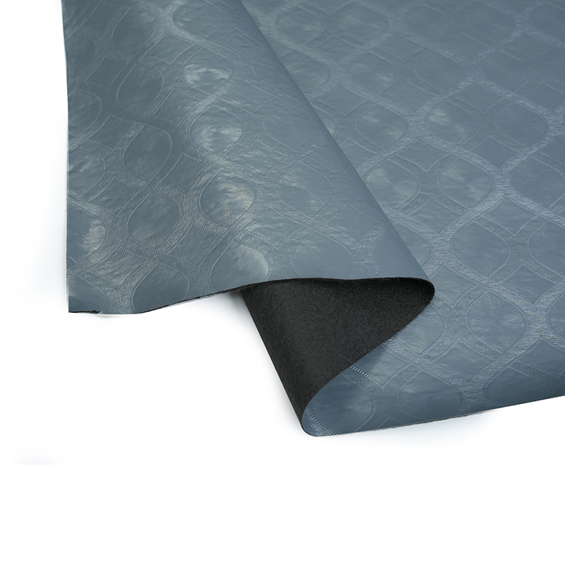 Couro de PVC de estofamento vermelho escuro